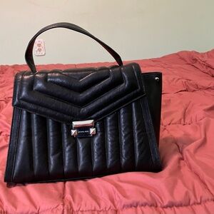 Michael Kors Black Chevron Satchel